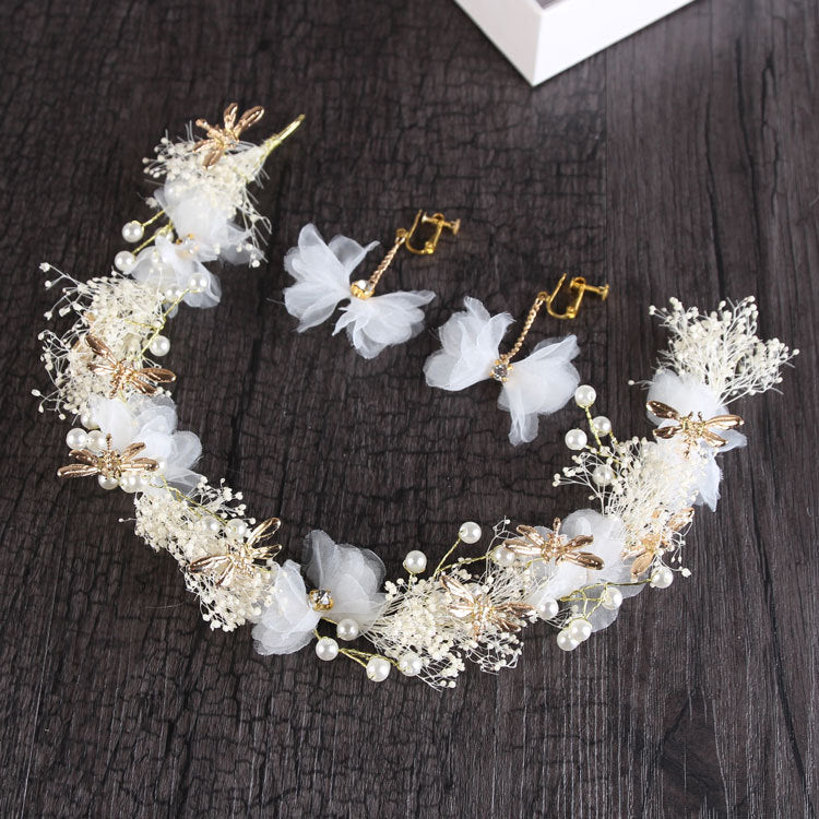 Silk Yarn Gypsophila Bridal Headgear