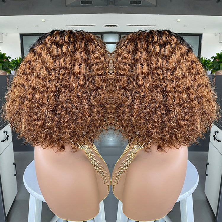 Ombre Curly Bobo 100%Human Hair Lace Wig