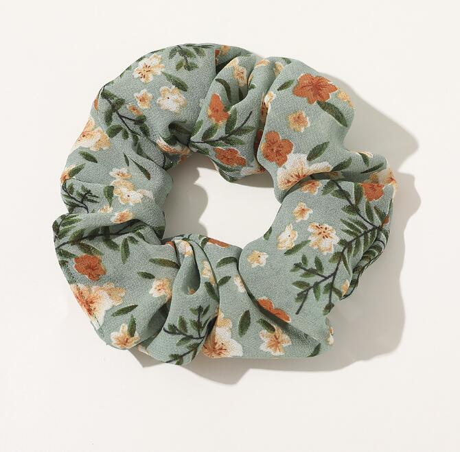 Vintage Floral Large Intestine Circle Hair Tie