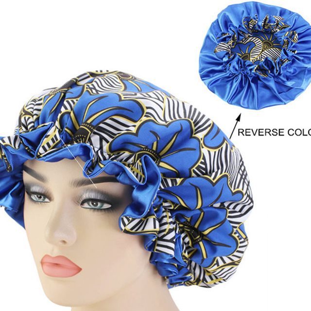 African Pattern Ankara Print Bonnet Women Night Sleep Cap