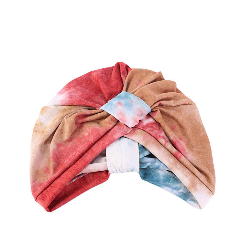 Tie Dyed Turban Hat Ethnic Style Turban Hat Square