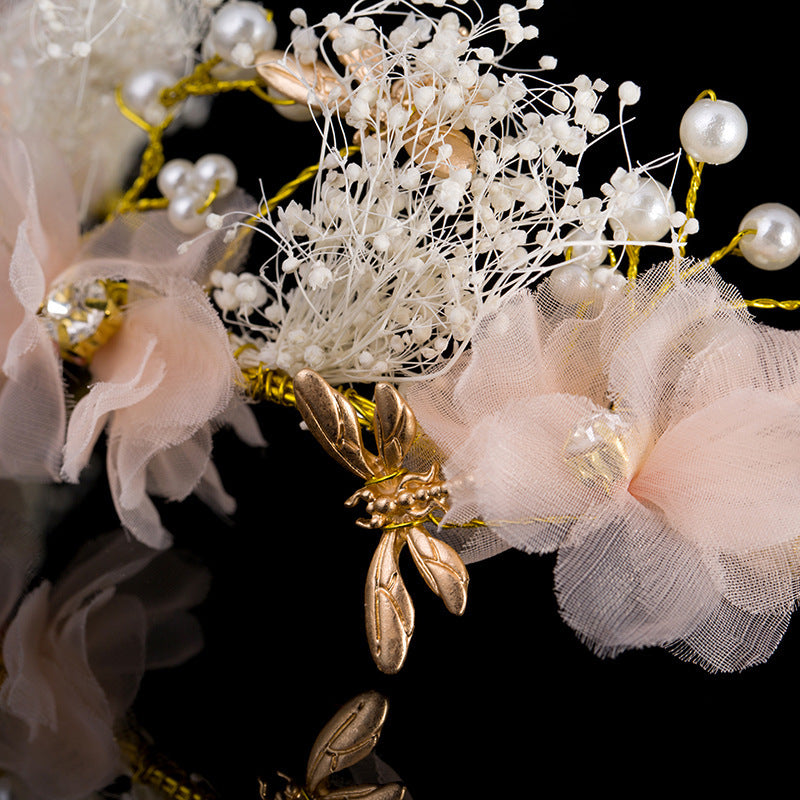 Silk Yarn Gypsophila Bridal Headgear