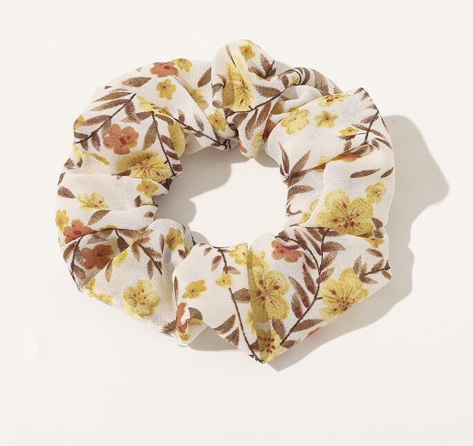 Vintage Floral Large Intestine Circle Hair Tie