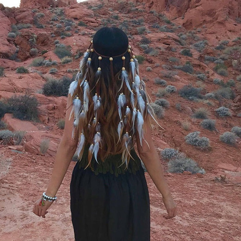 Retro Feather Tassel Bohemian Hair Accessories