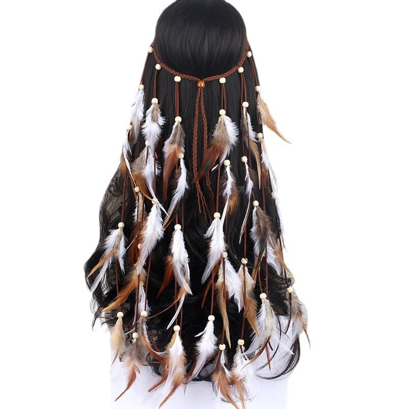 Retro Feather Tassel Bohemian Hair Accessories