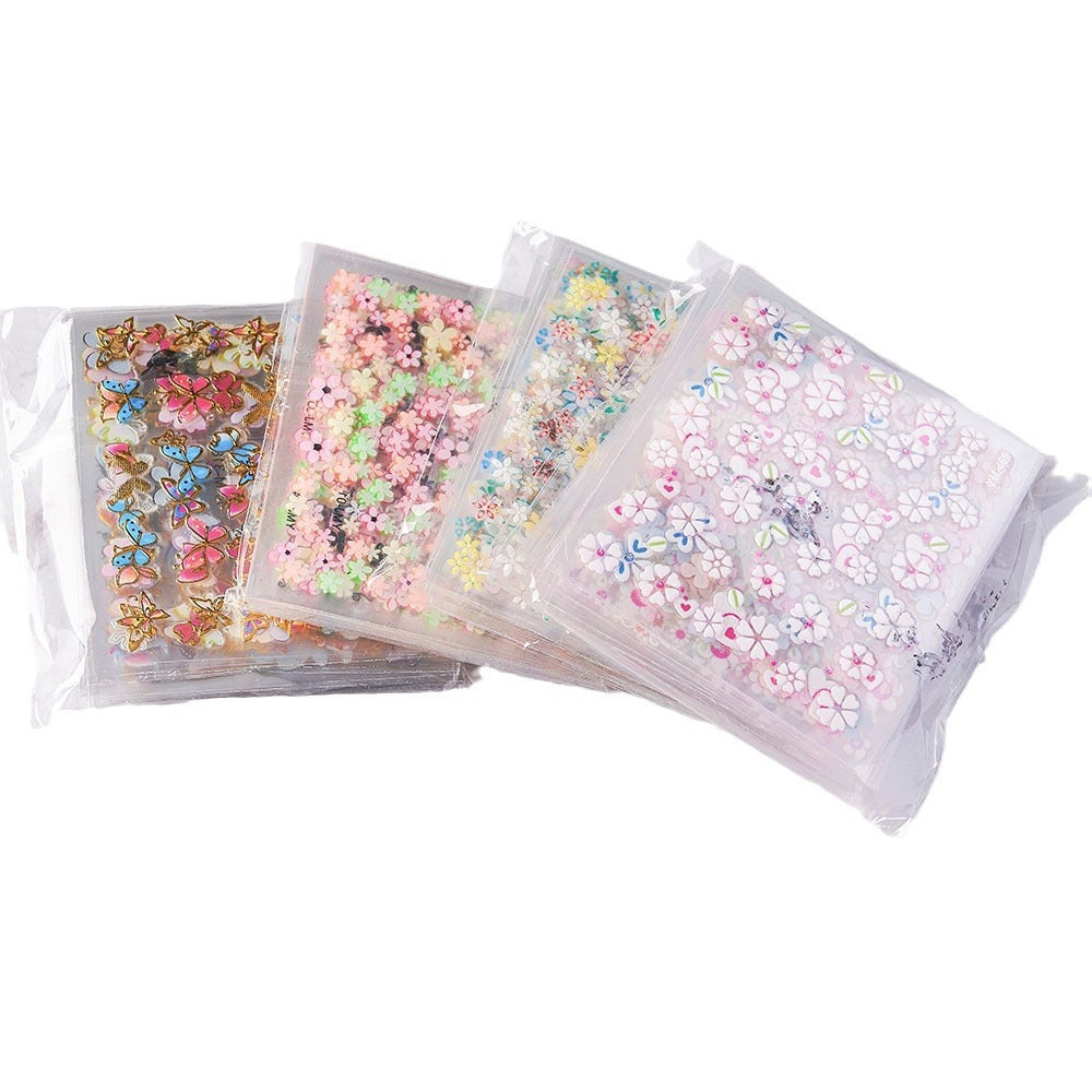 Spring New Nail Beauty Stickers Artificial Flower Japanese Style Nails Decorative Sticker Love Nail Sticker