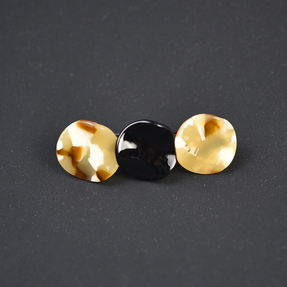 Small Size Acetate Back Head Female Spring Hairpin