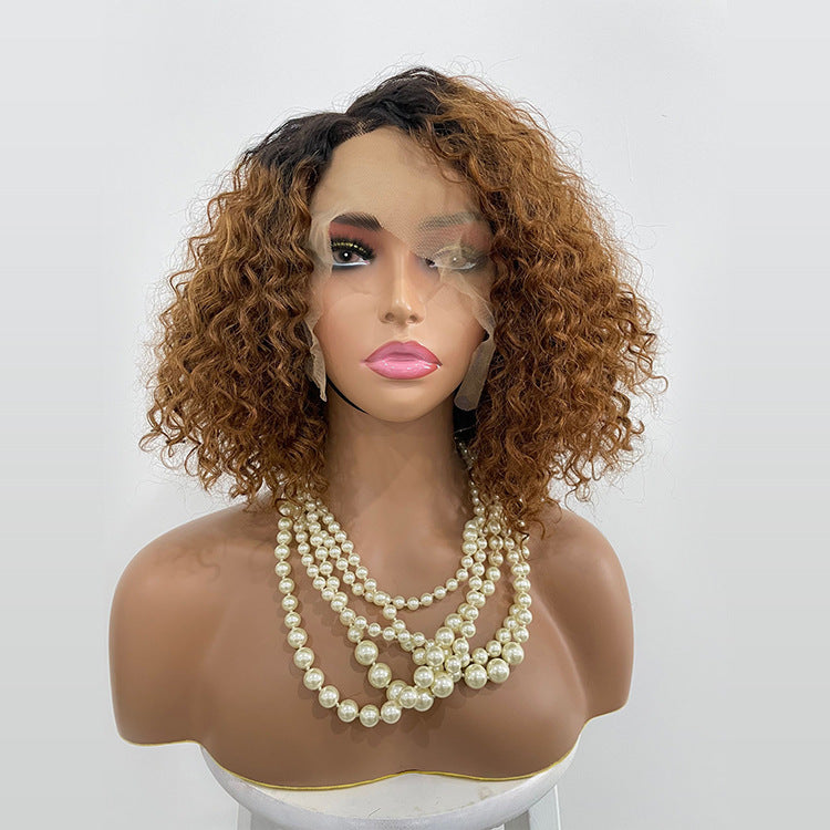 Ombre Curly Bobo 100%Human Hair Lace Wig