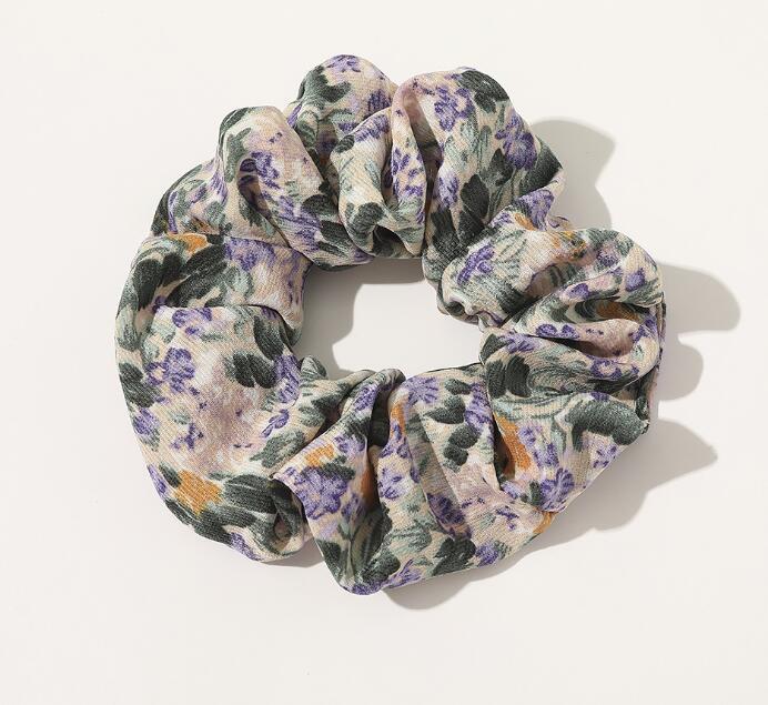 Vintage Floral Large Intestine Circle Hair Tie