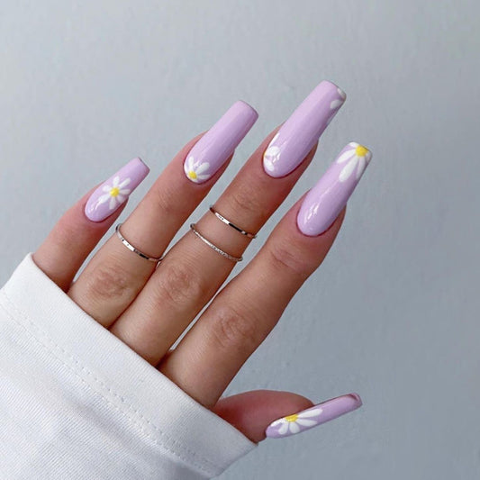 Pastoral Style Fake Nails Foreign Trade Cross Mirror Direct Supply Nail Stickers Nail Patch Wear Nail Finished Product