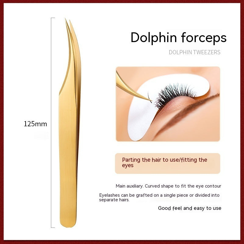 Stainless Steel Grafting Eyelash Aid Tweezers