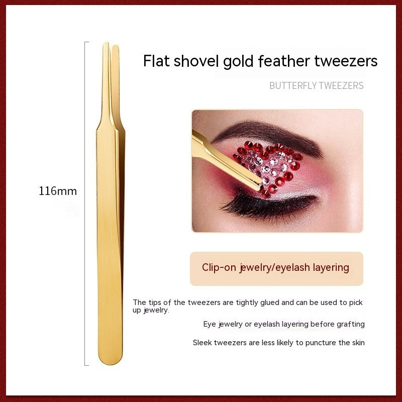 Stainless Steel Grafting Eyelash Aid Tweezers