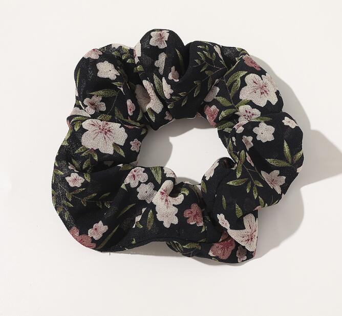 Vintage Floral Large Intestine Circle Hair Tie