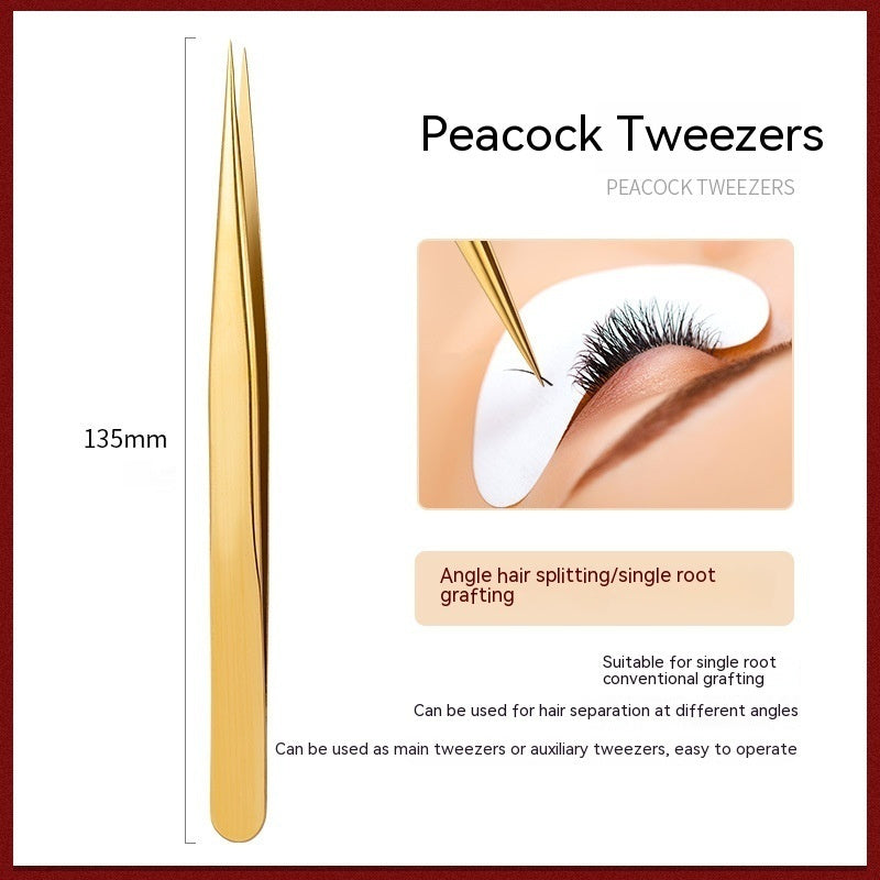 Stainless Steel Grafting Eyelash Aid Tweezers