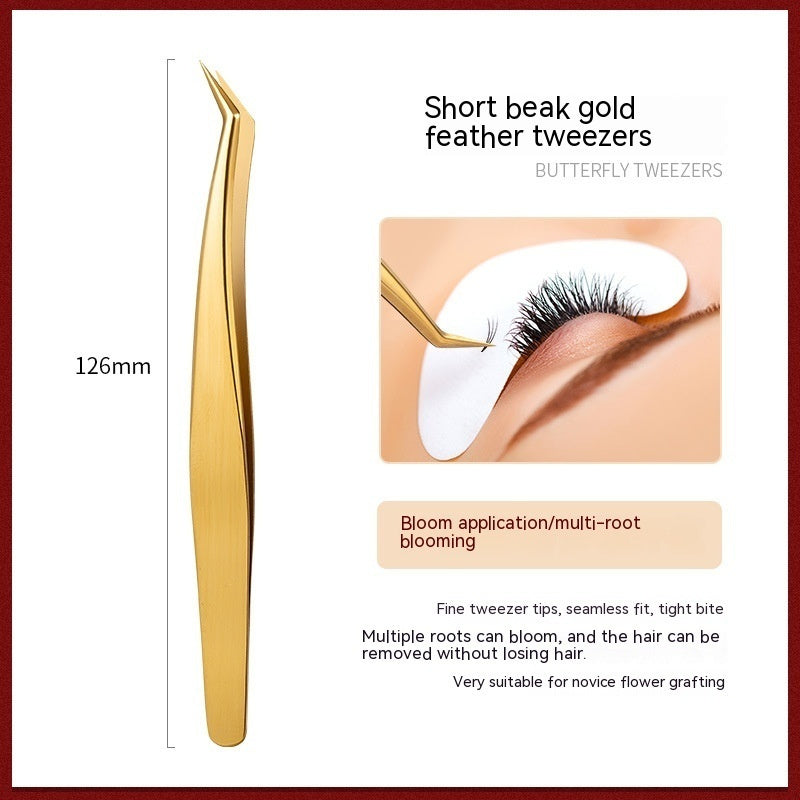 Stainless Steel Grafting Eyelash Aid Tweezers