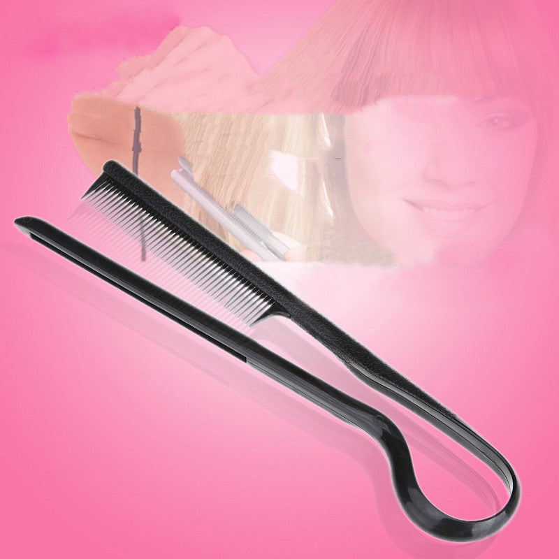 V-clip Household Hair Straightener Comb With Dished Hair