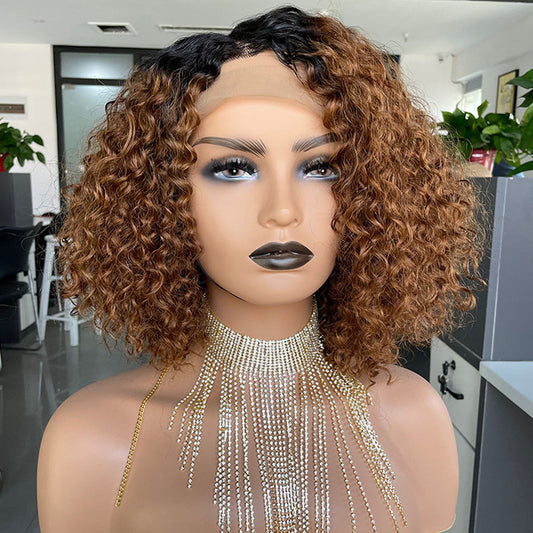 Ombre Curly Bobo 100%Human Hair Lace Wig