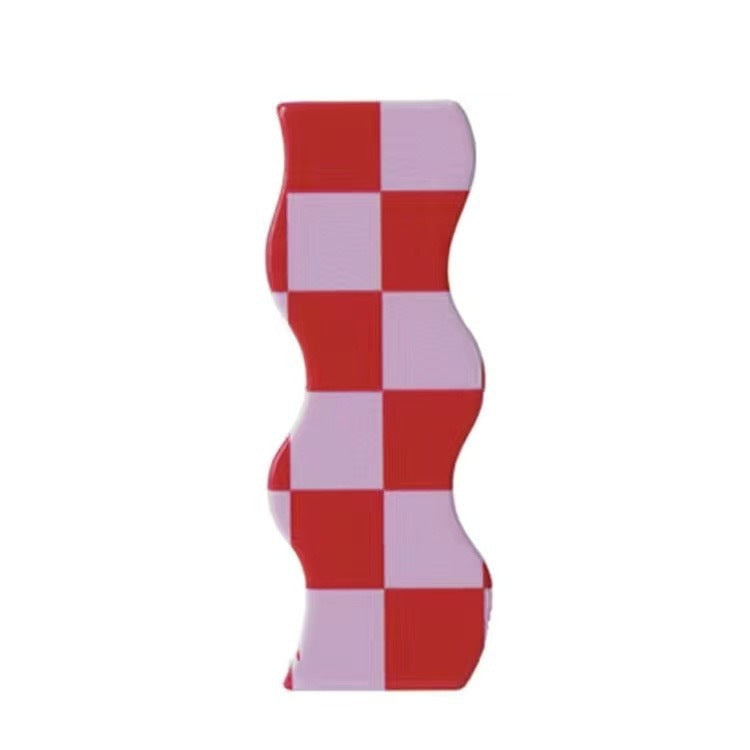 Women's Summer Checkerboard Acrylic Acetate Clip