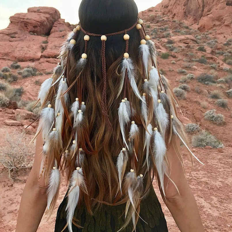 Retro Feather Tassel Bohemian Hair Accessories