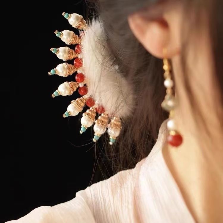 Xingshi Tassel Hairpin Daily Accessories Red Cute