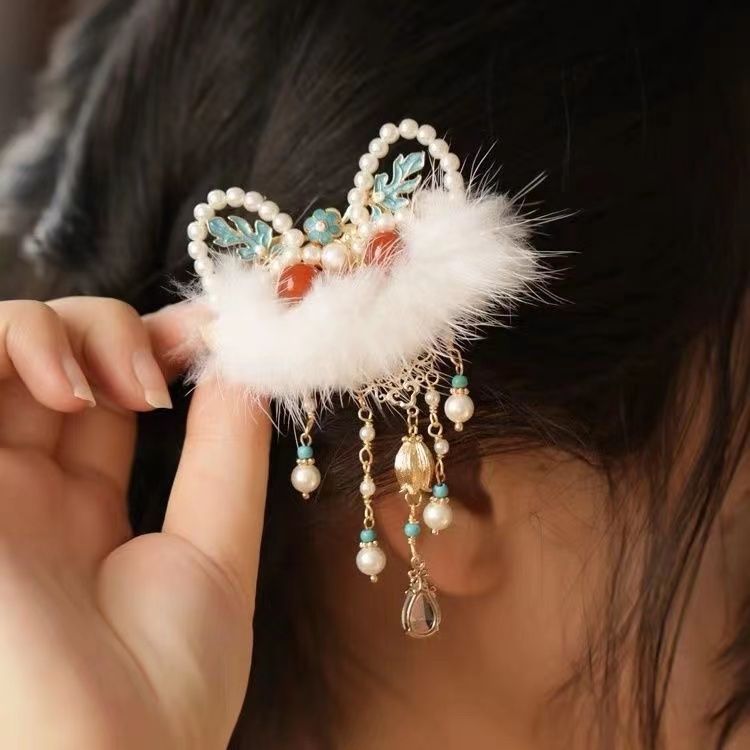 Xingshi Tassel Hairpin Daily Accessories Red Cute