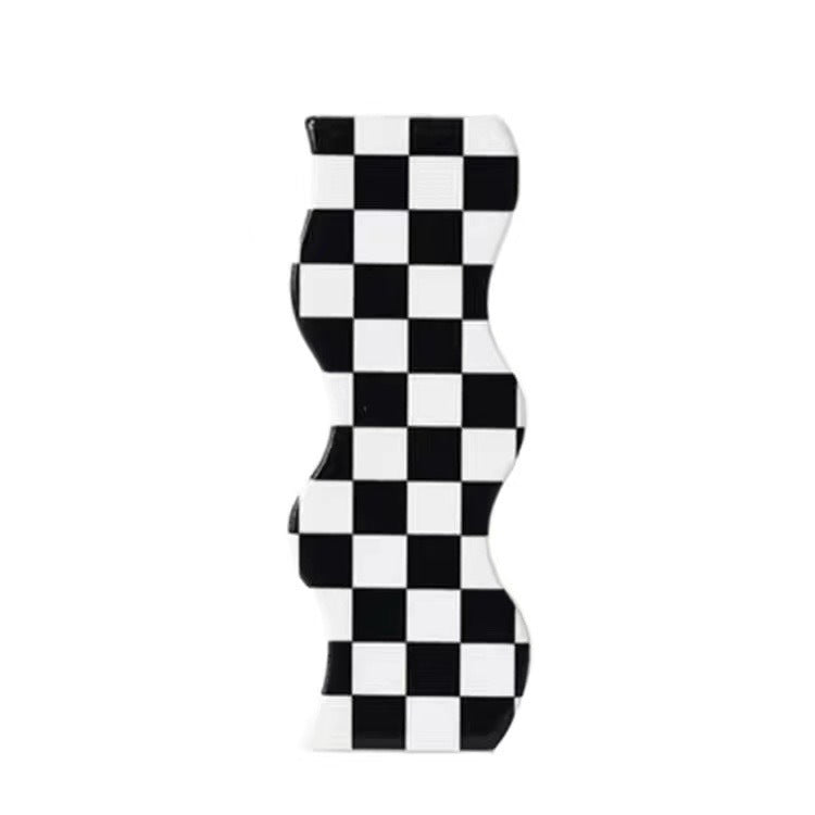 Women's Summer Checkerboard Acrylic Acetate Clip