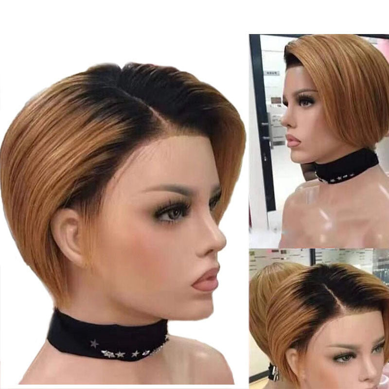 Reality Wig Short Hair Lace Headgear