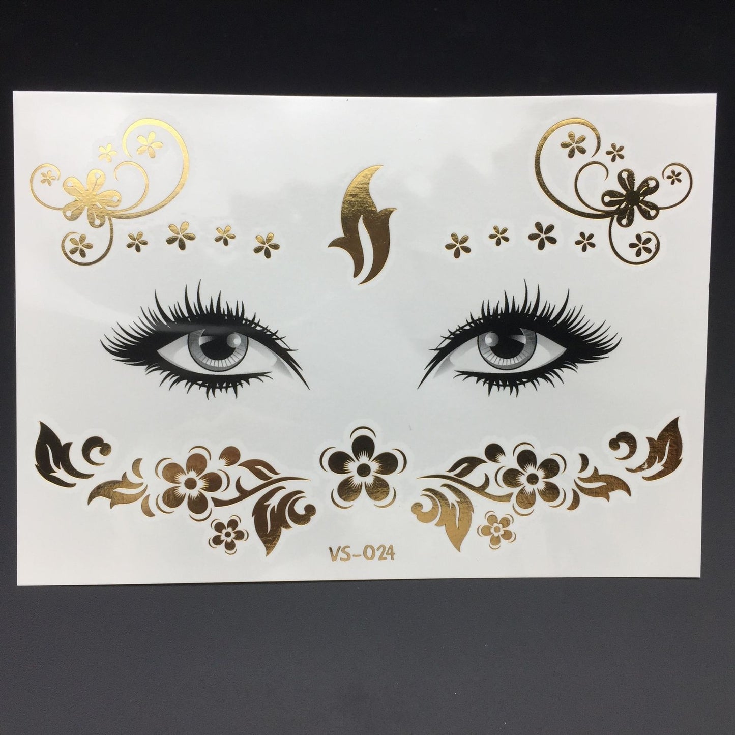 Red Gold Star Pattern Clavicle Tattoo Sticker Long Lasting Waterproof