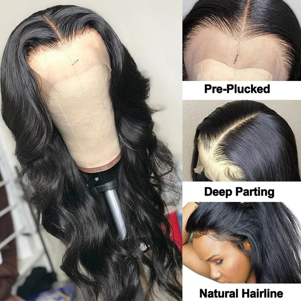 100% Human Hair 13x4 Body Wave Lace Front Wig